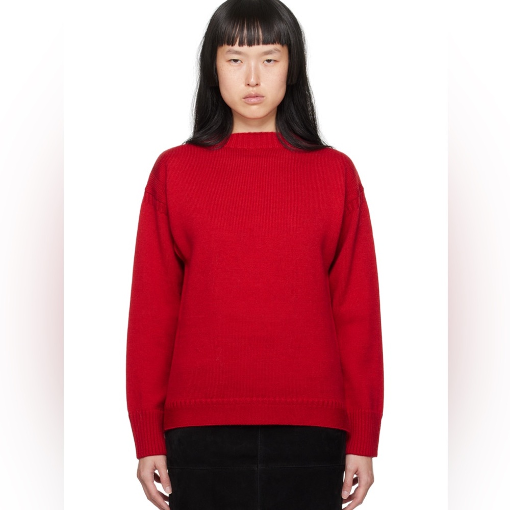 Toteme Guernsey red wool sweater size small